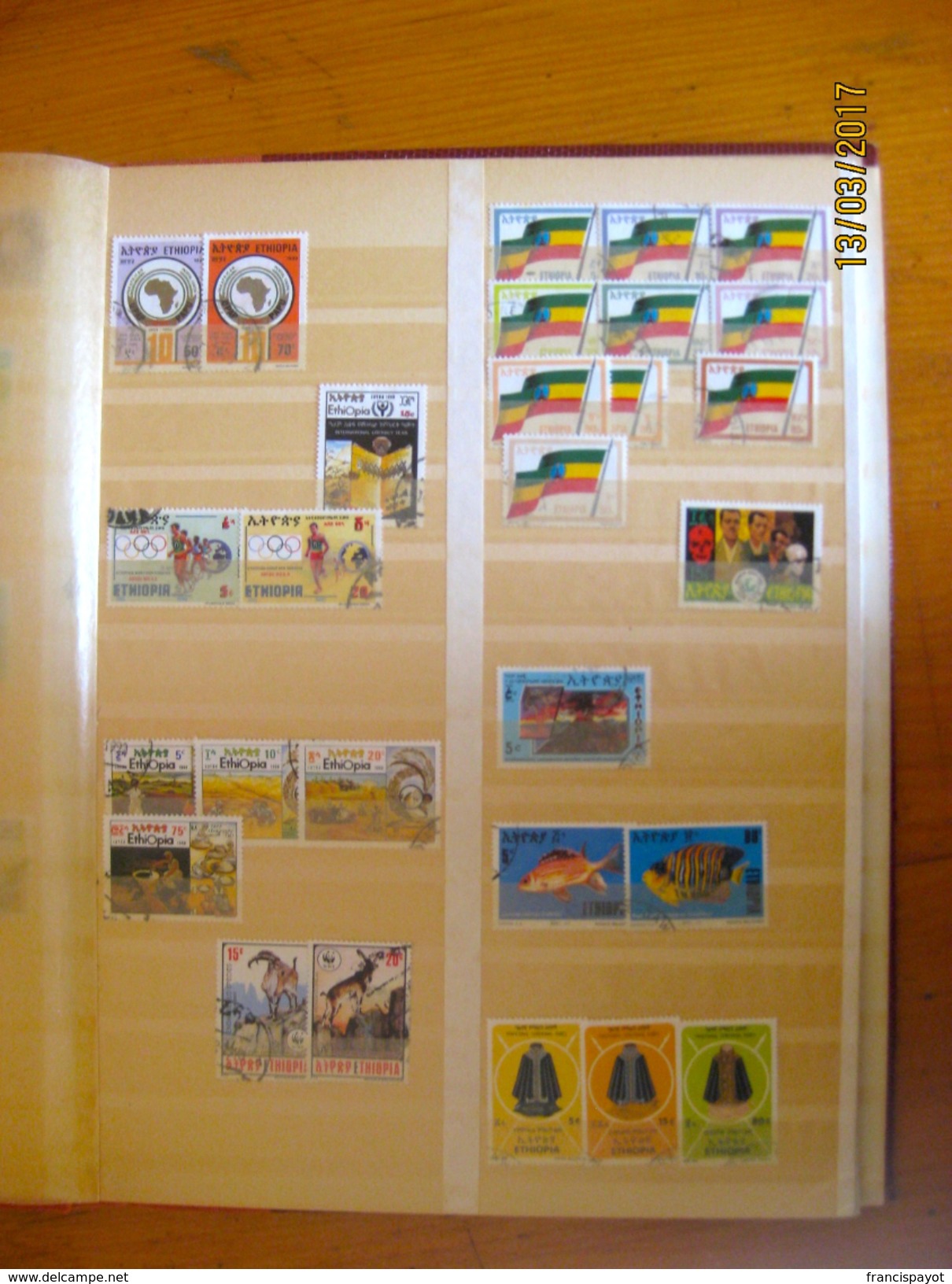 Ethiopie 190 timbres + 1 bloc