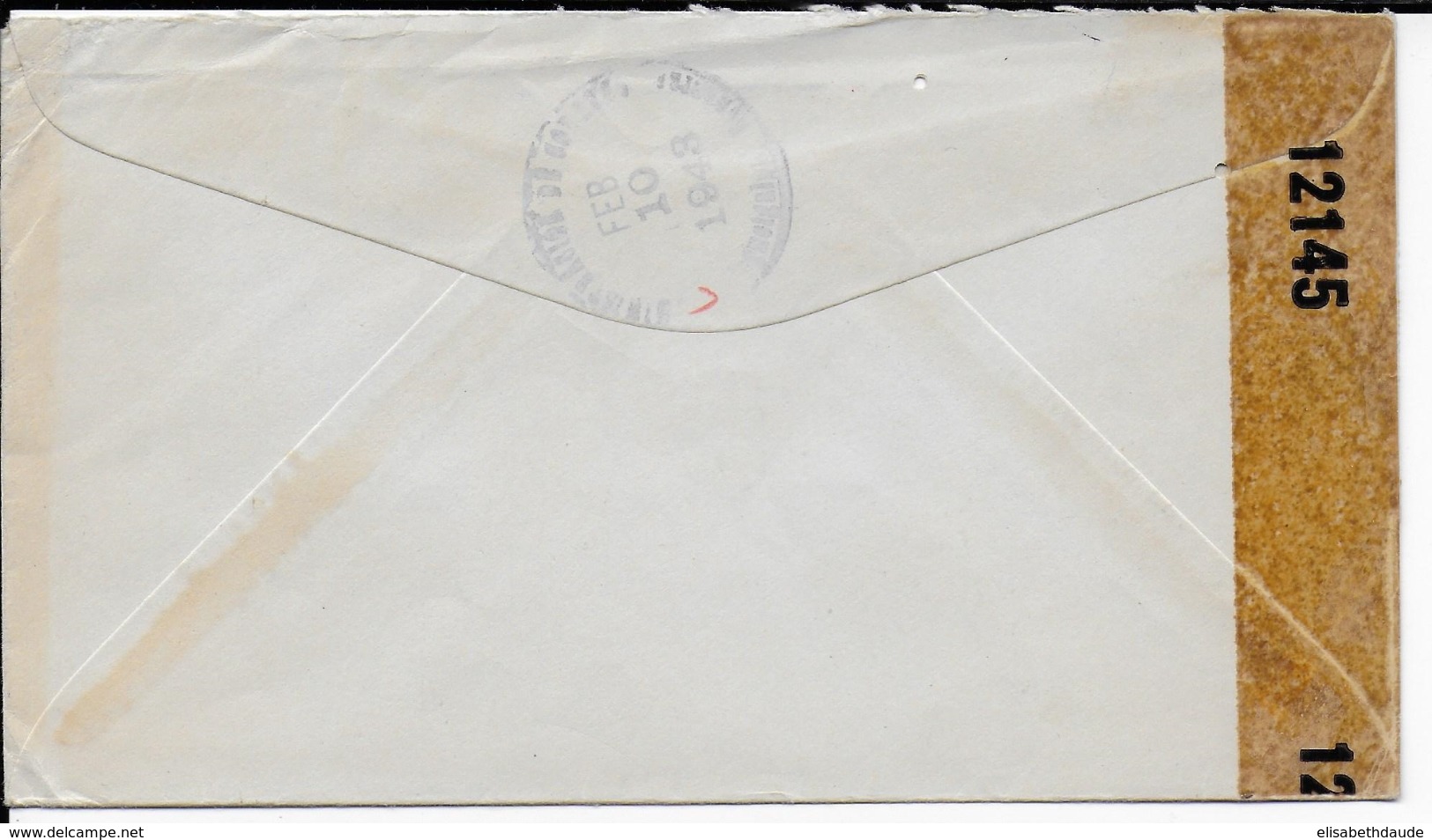 HONDURAS - 1943 - ENVELOPPE Avec CENSURE De COMAYAGUELA => HOLYWOOD (USA) - Honduras