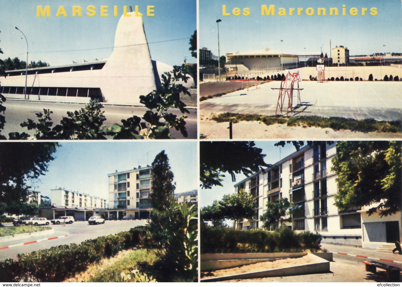 SUPERBE LES MARRONNIERS MARSEILLE 10 EME QUARTIER SAINT TRONC ENSEMBLE D´IMMEUBLE STADE MULTIVUE AUTO EDITEUR LA CIGOGNE - Timone, Baille, Pont De Vivaux