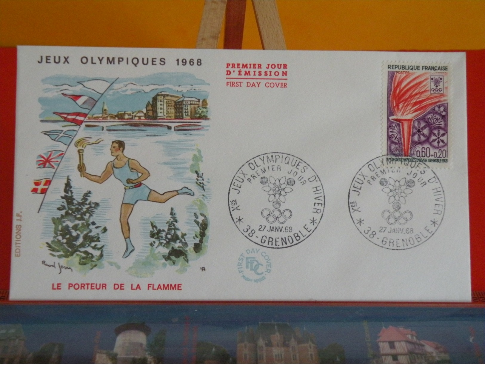 France > FDC > 1960-69 > Jeux Olympiques D'Hiver, 38 Grenoble - 27.1.1968 - 1er Jour FDC - Coté 1,50 &euro; - 1960-1969