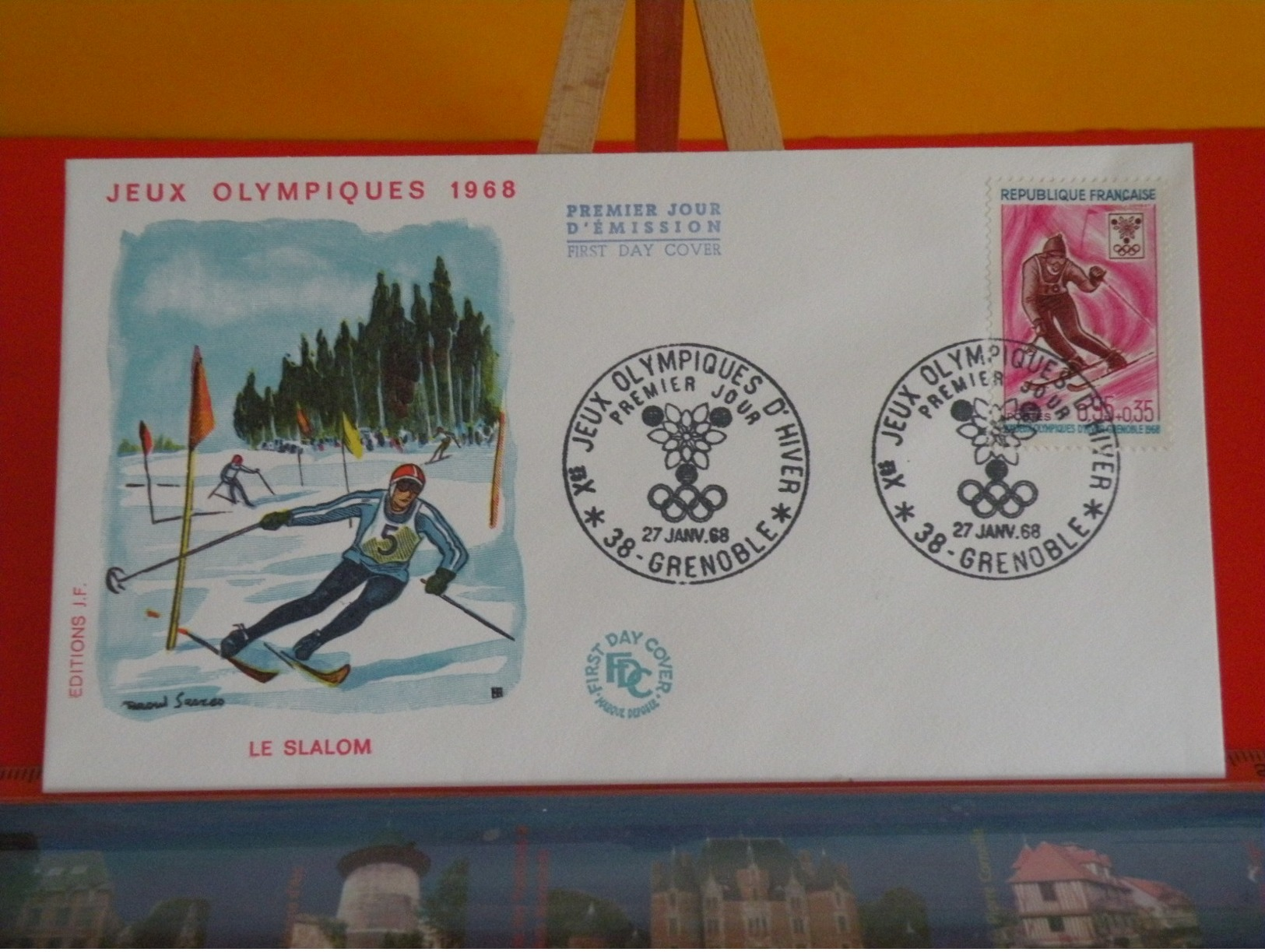 France > FDC > 1960-69 > Jeux Olympiques D'Hiver, 38 Grenoble - 27.1.1968 - 1er Jour FDC - Coté 1,50 &euro; - 1960-1969