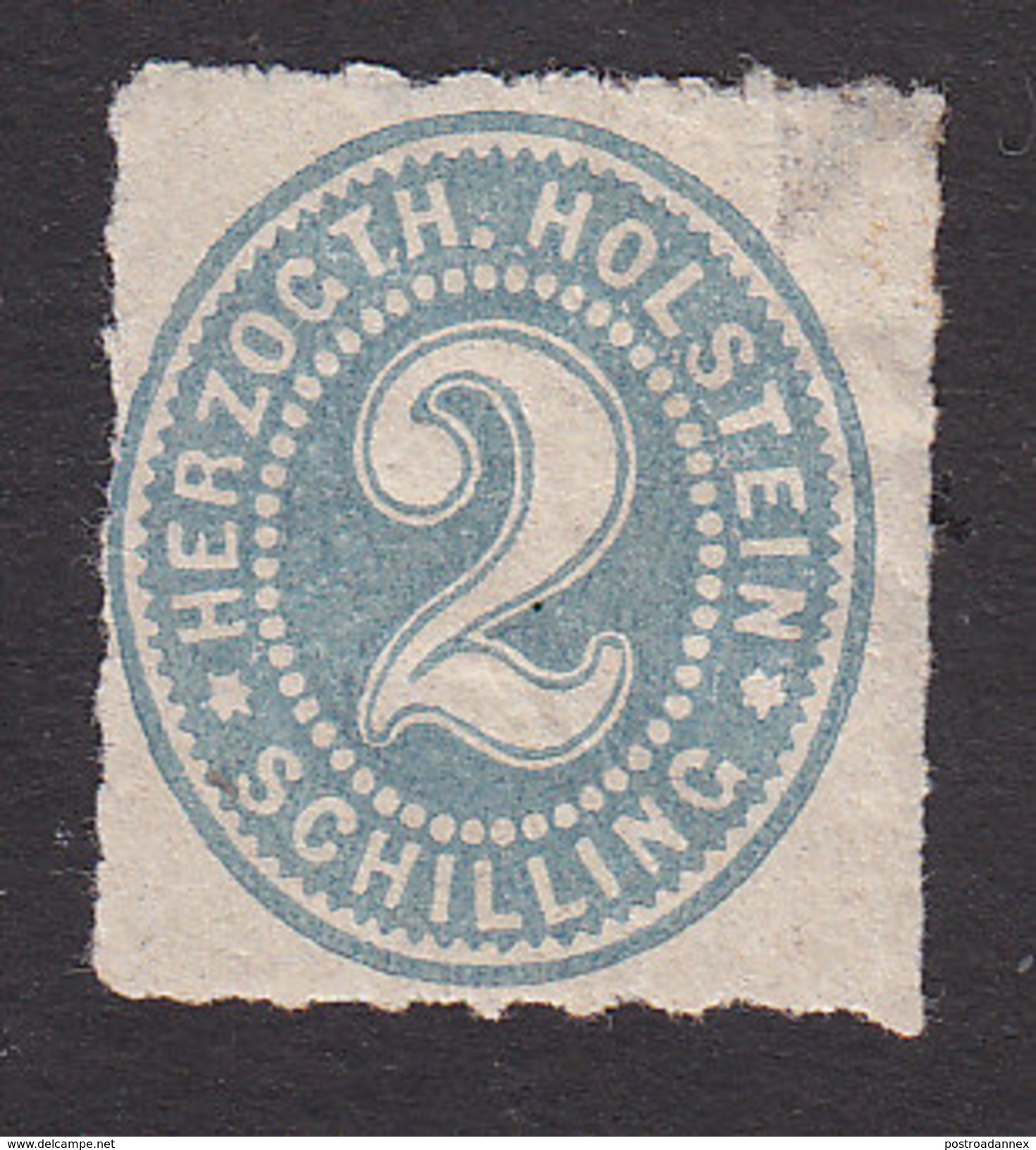 Schleswig-Holstein, Scott #21, Mint Hinged, Number, Issued 1865 - Schleswig-Holstein