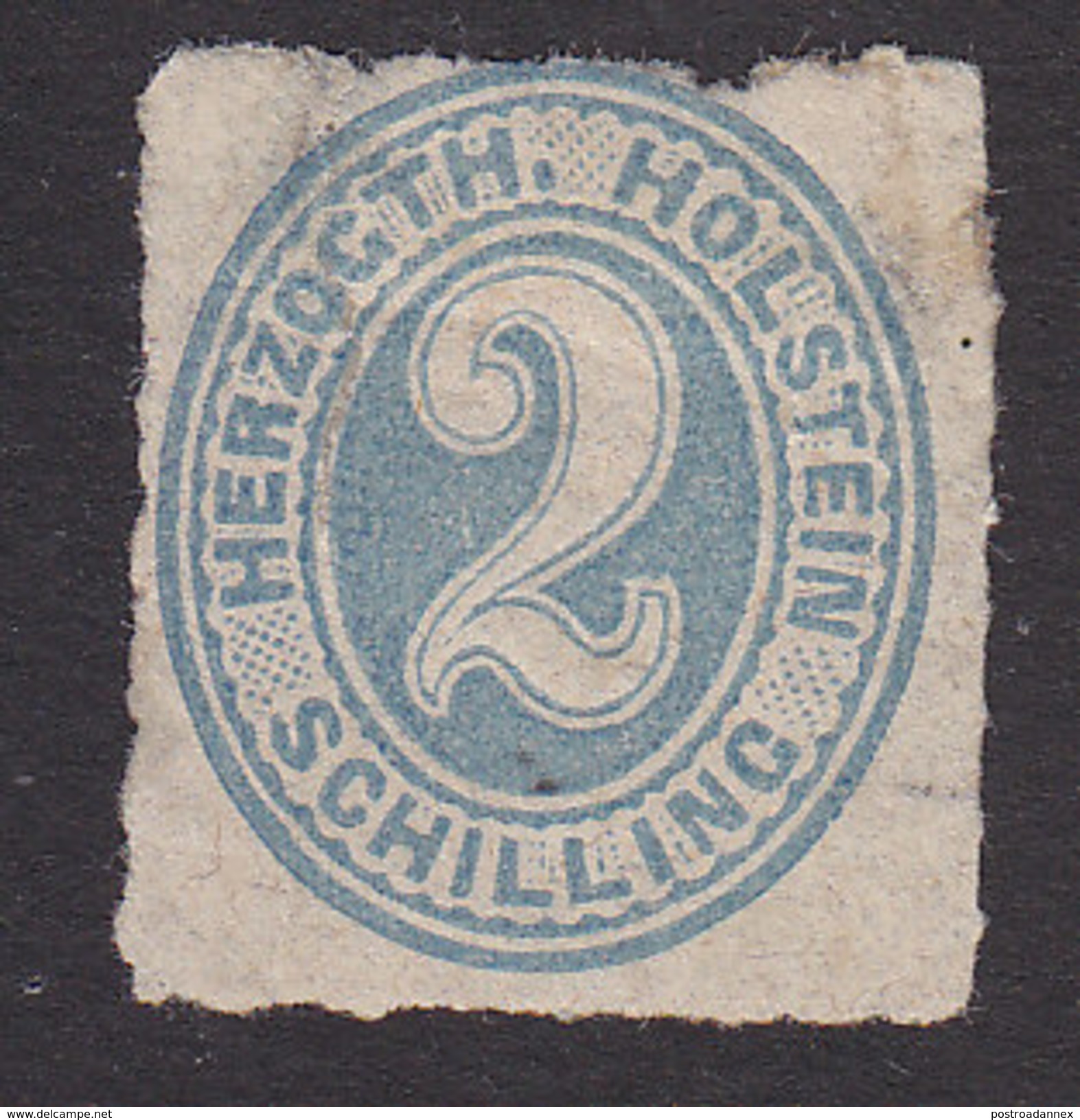 Schleswig-Holstein, Scott #24, Mint Hinged, Number, Issued 1865 - Schleswig-Holstein