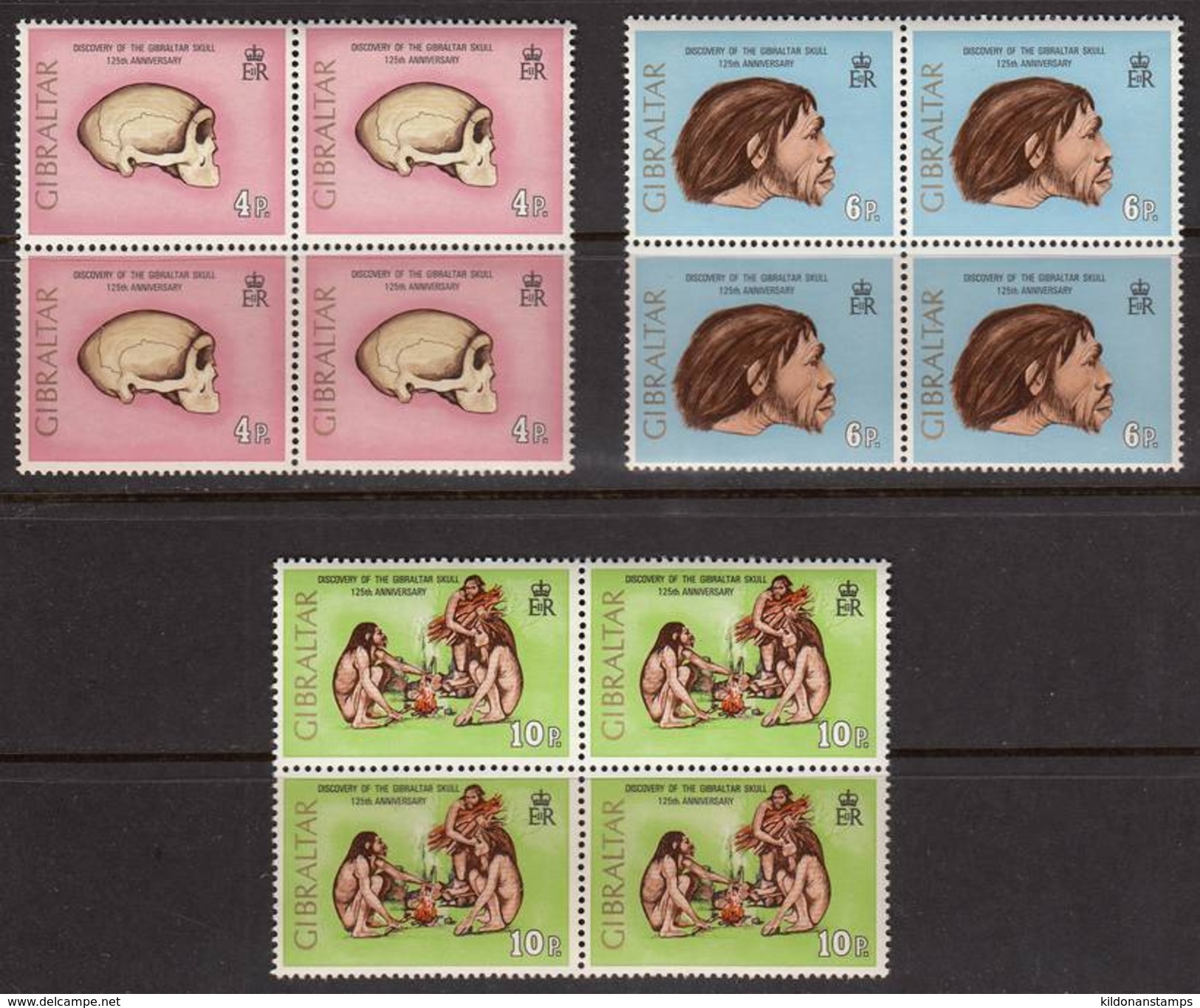 Gibraltar 1973 Mint No Hinge, Blocks Sc# 296-298, SG 310-312, Mi 299-301 - Gibraltar