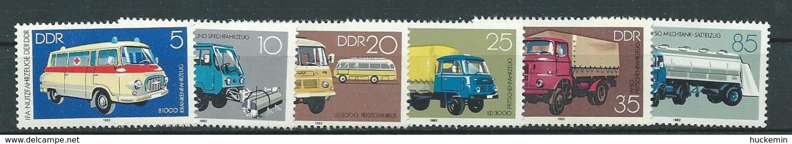 DDR  1982  Mi 2744 - 2749  Industrieverband Fahrzeugbau - Unused Stamps