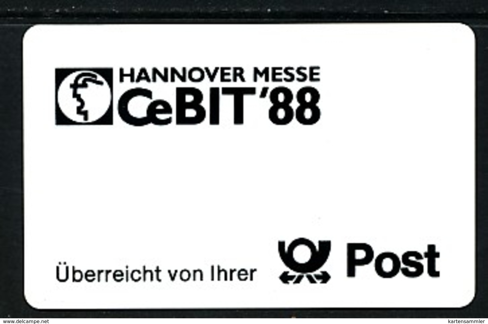 GERMANY Werbe Telefonkarte  W  VII CeBIT`88 - Siehe Scan - W-Series : Pubblicitarie Delle D. Bundespost