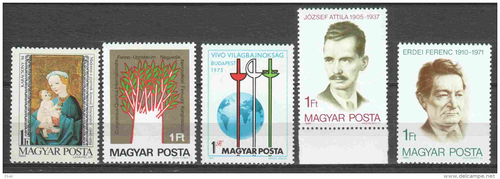 Hungary - Various Iussue MNH From 1975-1991 - Ongebruikt