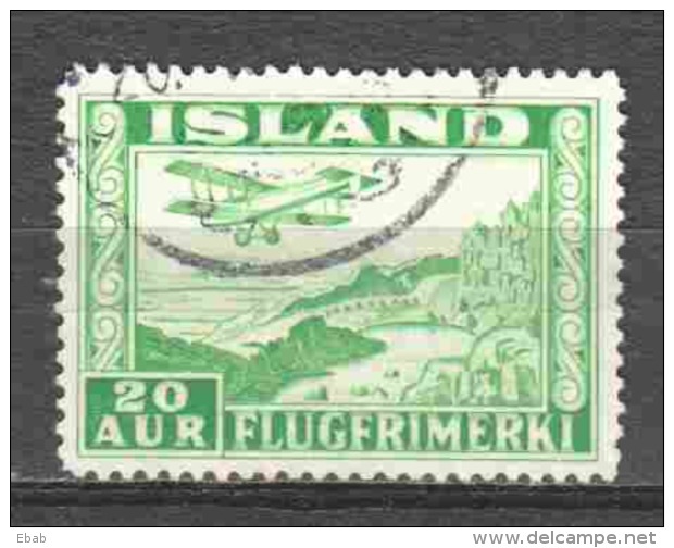 Iceland Island 1934 Mi 176A Canceled - Luchtpost