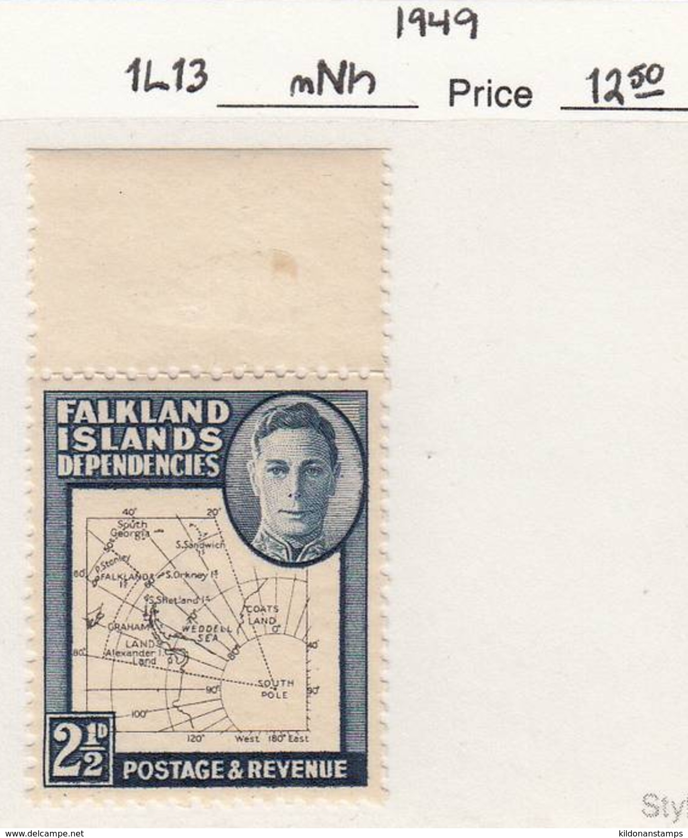 Falkland Islands Dep. 1949 Mint No Hinge, Sc# 1L13, SG G11b - Falklandinseln