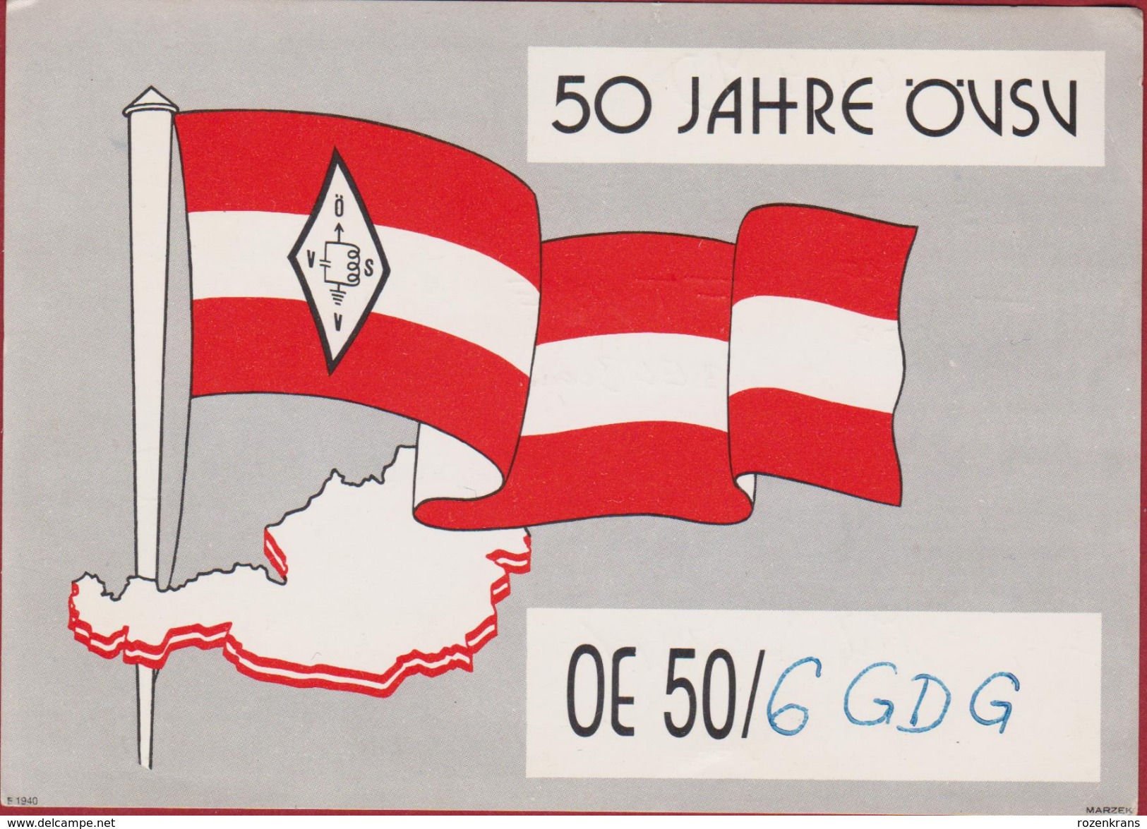 QSL Card Amateur Radio Station Oostenrijk Austria Österreich Autriche Vienne  Vienna OVSV 1979 - Amateurfunk