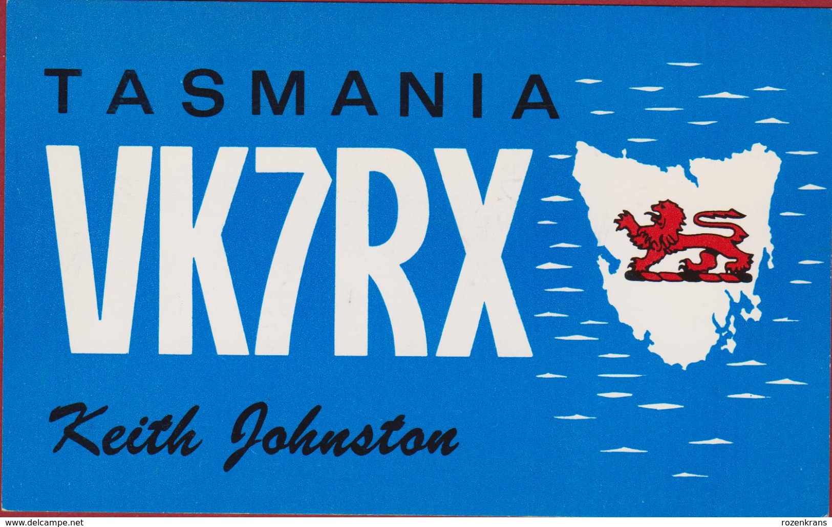 QSL Card Amateur Radio Station Tasmania Australia Hobart 1978 - Amateurfunk