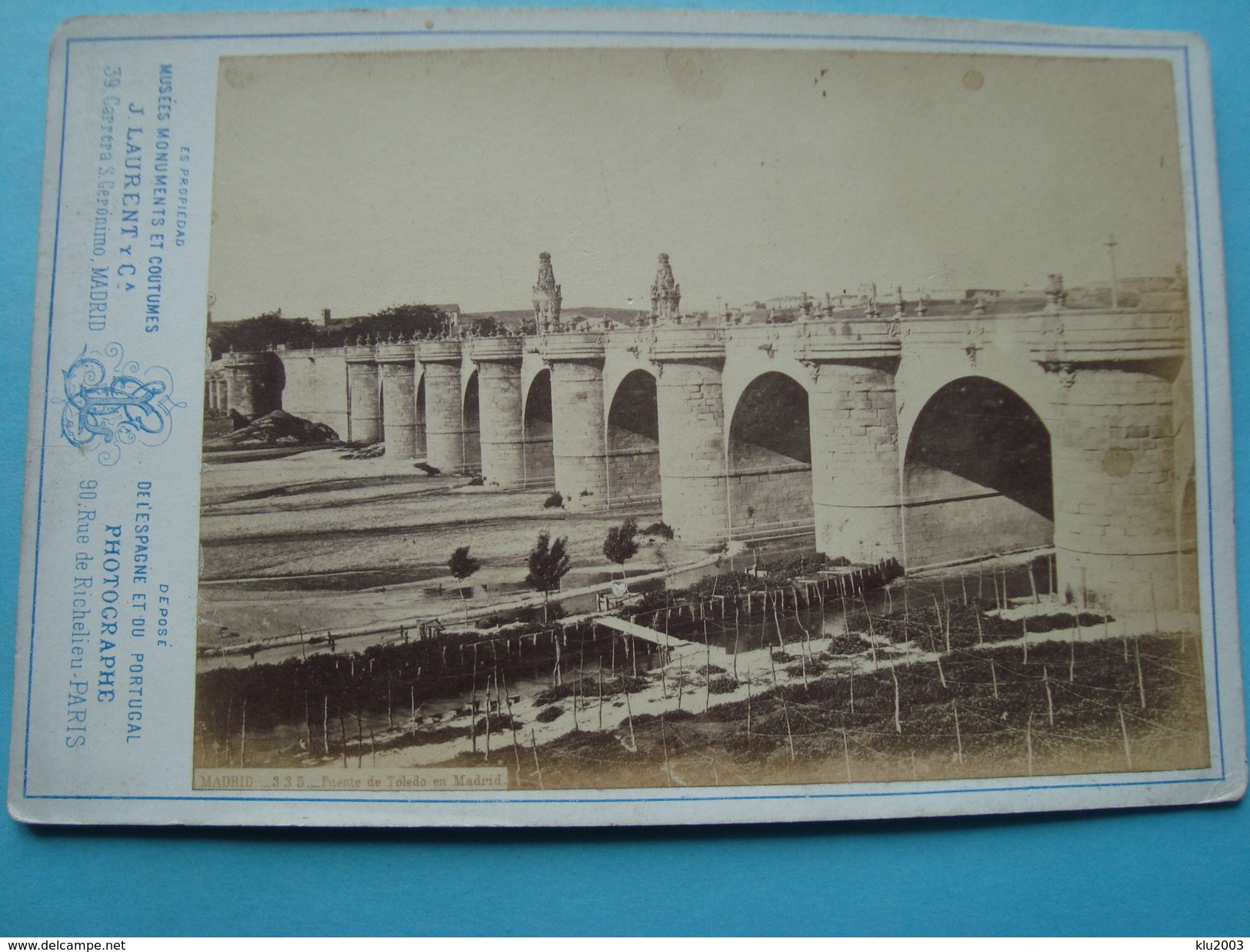 Espagne - Madrid - Photo Cartonnée 11 X 16cm - Puente DeToledo En Madrid - J. Laurent Photographe à Madrid - Madrid