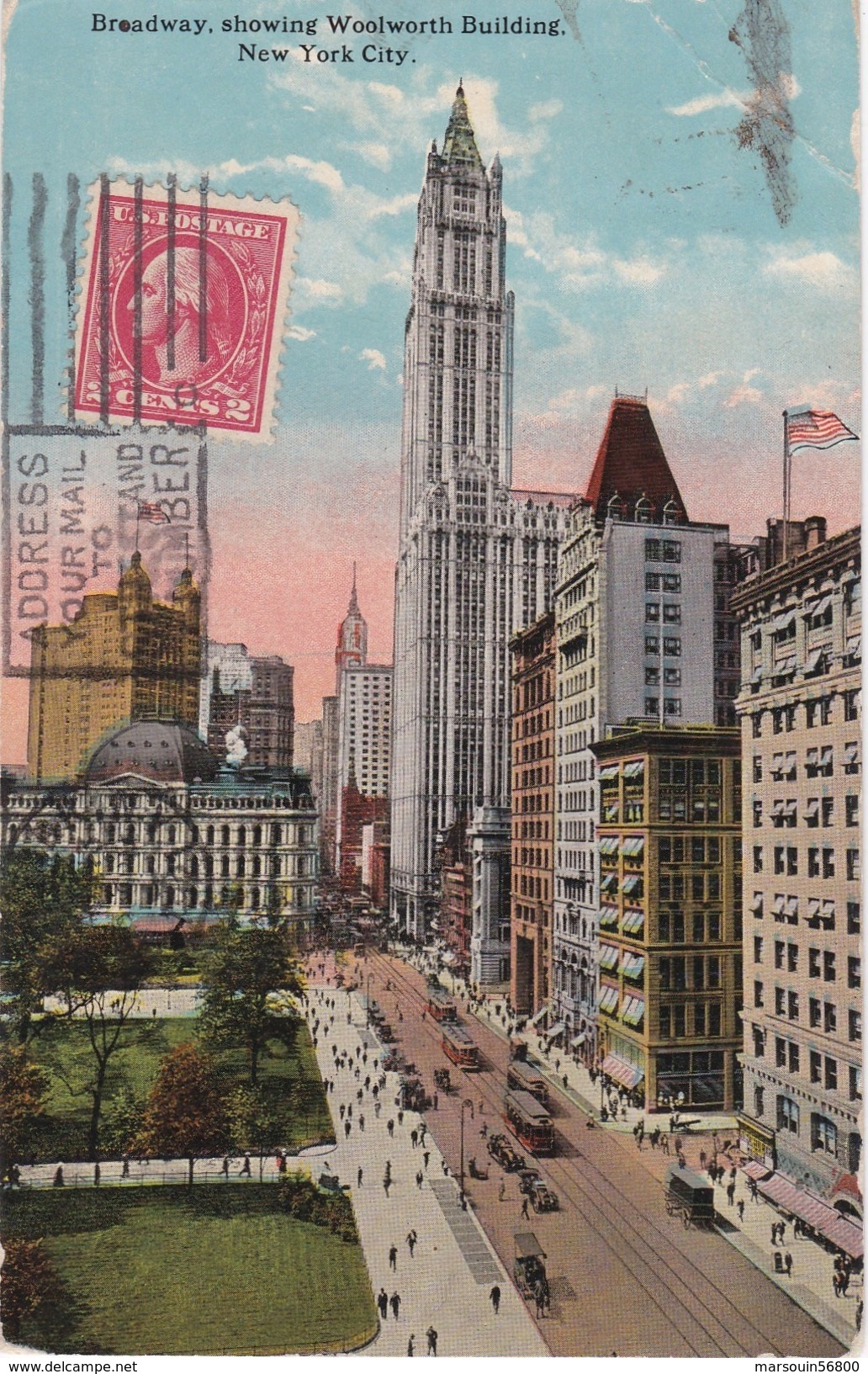CP New York City - Broadway Showing Woolworth Building - Broadway