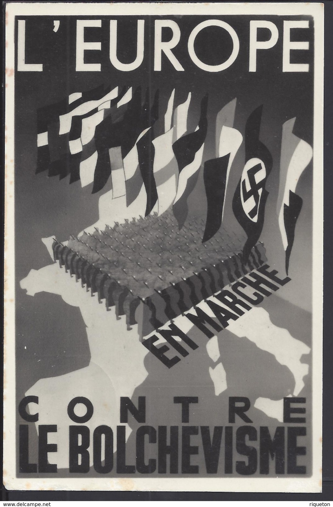 FR - 1942 - Carte Postale L'Europe Contre Le Bolchévisme - Paris Exposition Internationale - Propagande - Nazisme - B/TB - Briefe U. Dokumente