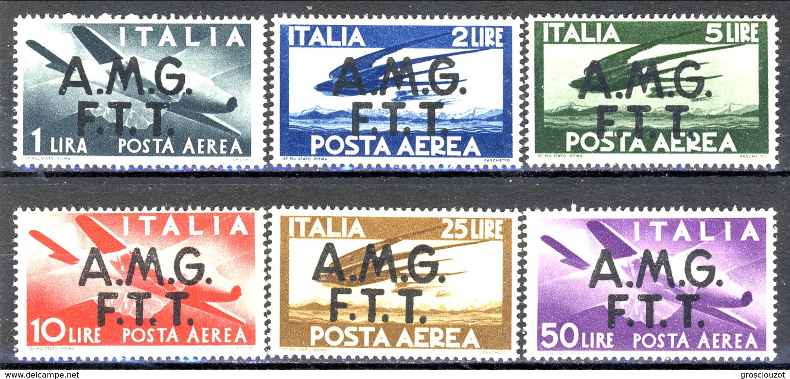 Trieste Zona A Posta Aerea 1947 Serie 1-6 MVLH Cat. &euro; 110 - Poste Aérienne