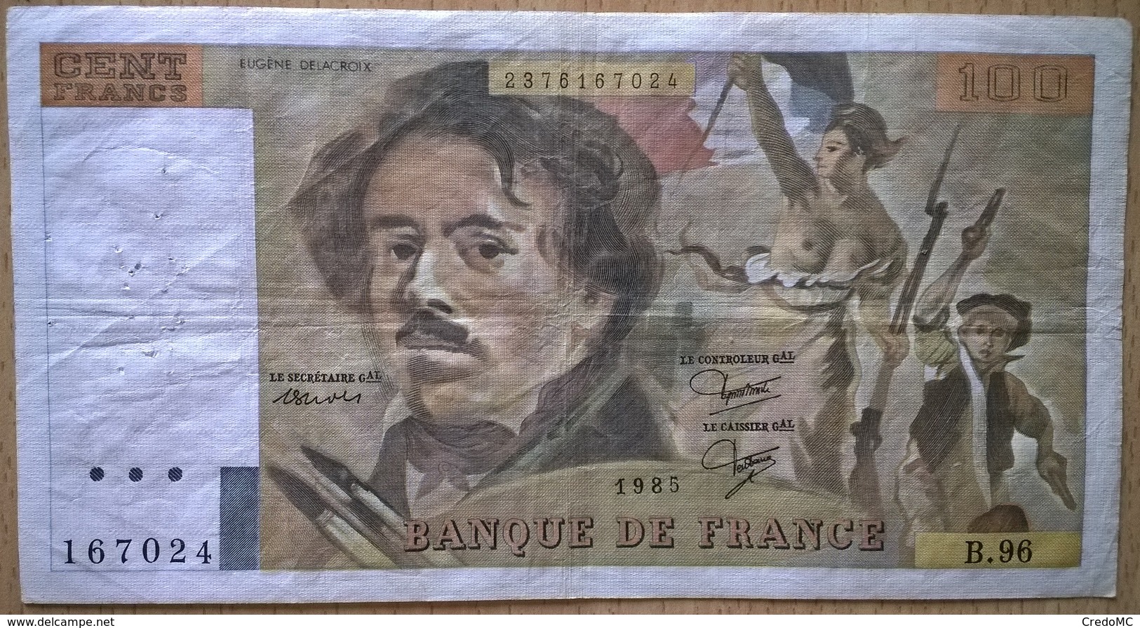 France - 100 Francs - 1985 - PICK 154b.7 - TTB - 100 F 1978-1995 ''Delacroix''
