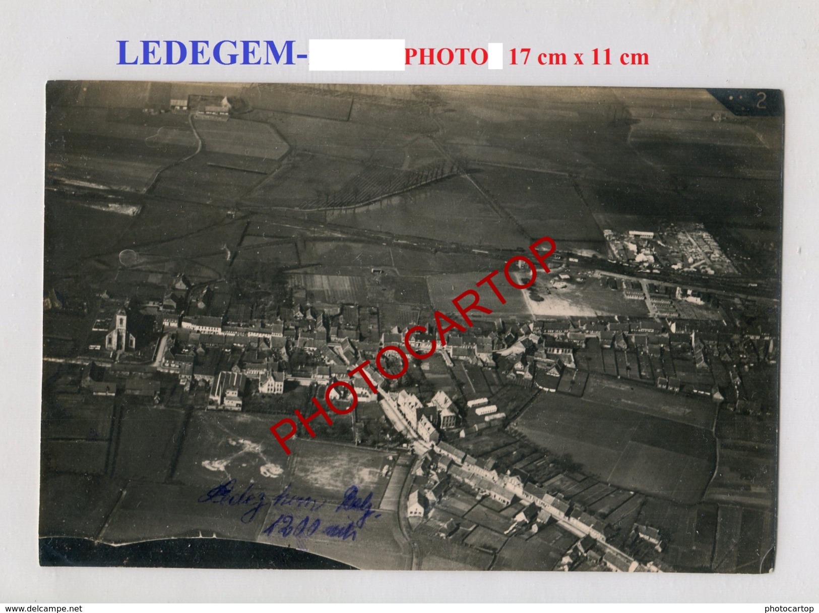 LEDEGEM-Vue Aerienne-Grosse PHOTO Allemande-Guerre 14-18-1 WK-BELGIEN-Flandern- - Roeselare