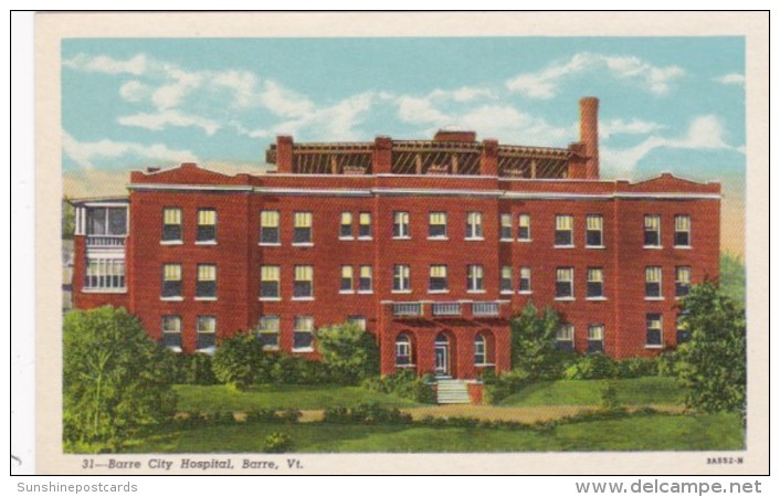 Vermont Barre City Hospital Curteich - Barre