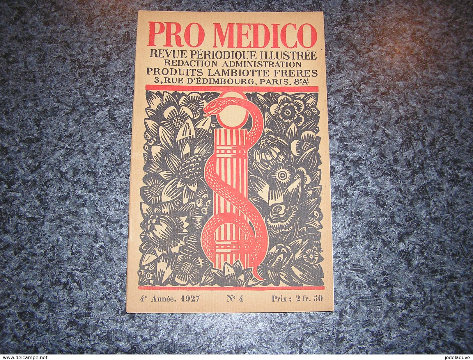 PRO MEDICO Revue N° 4 Année 1927 Lambiotte Médecine Peinture Vertus Du Buis Le Mal D' Aimer Etude Des Monstres - Geschiedenis