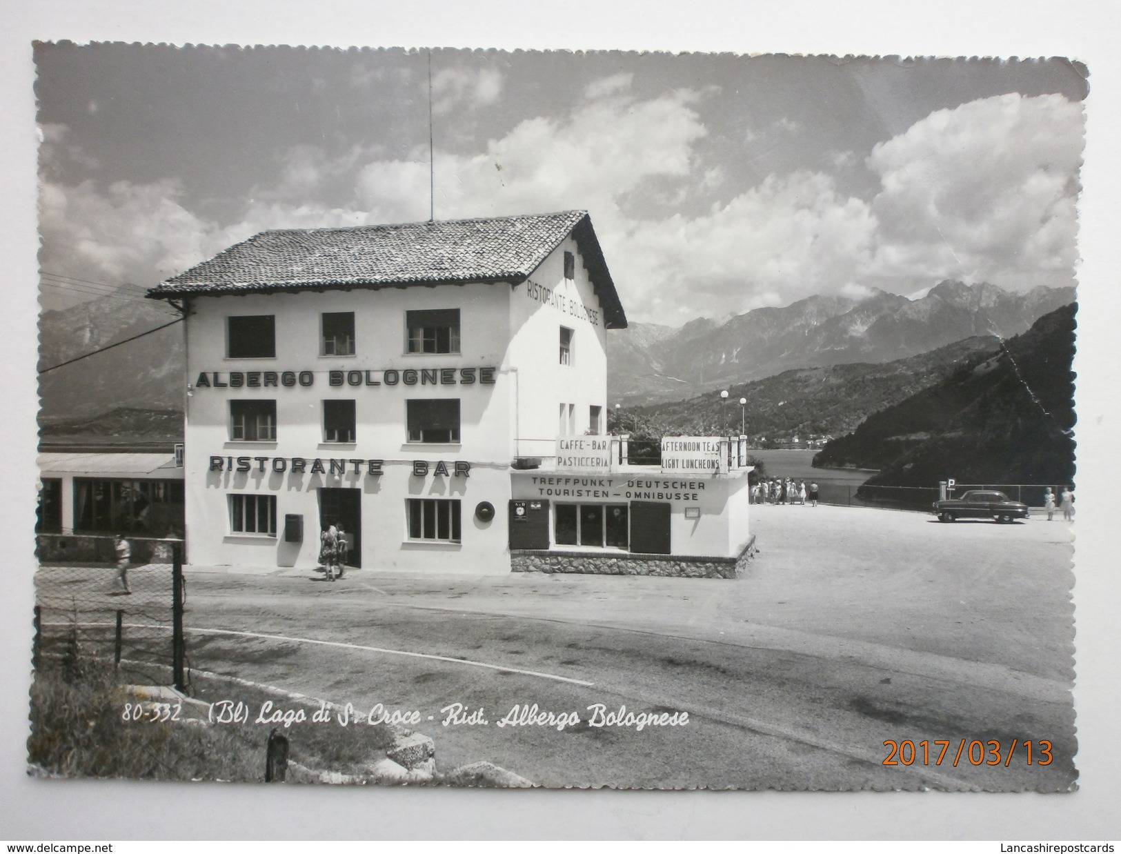 Postcard Lago Di S Crose Ristorante Bar Albergo Bolognese BL Belluno My Ref B2605 - Belluno