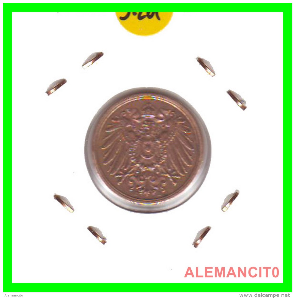 GERMANY - IMPERIO - DEUTSCHES REICH - 2 Pfn. AÑO 1913-E - Copper, 20 Mm - 2 Pfennig