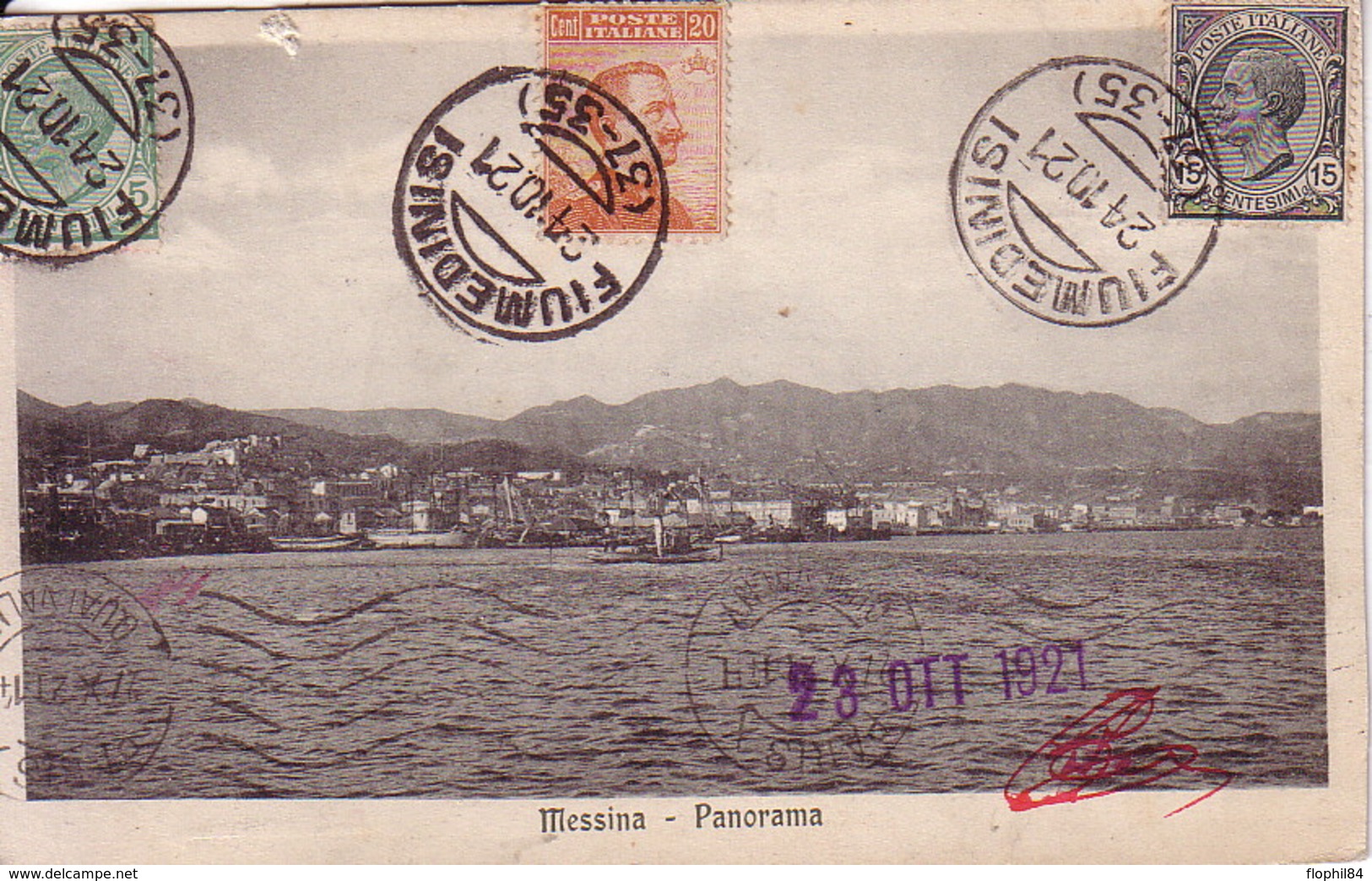 ITALIE - FIUMEDINISI - LE 24-10-1921 - BEL AFFRANCHISSEMENT ET BELLE CARTE POSTALE. - Storia Postale