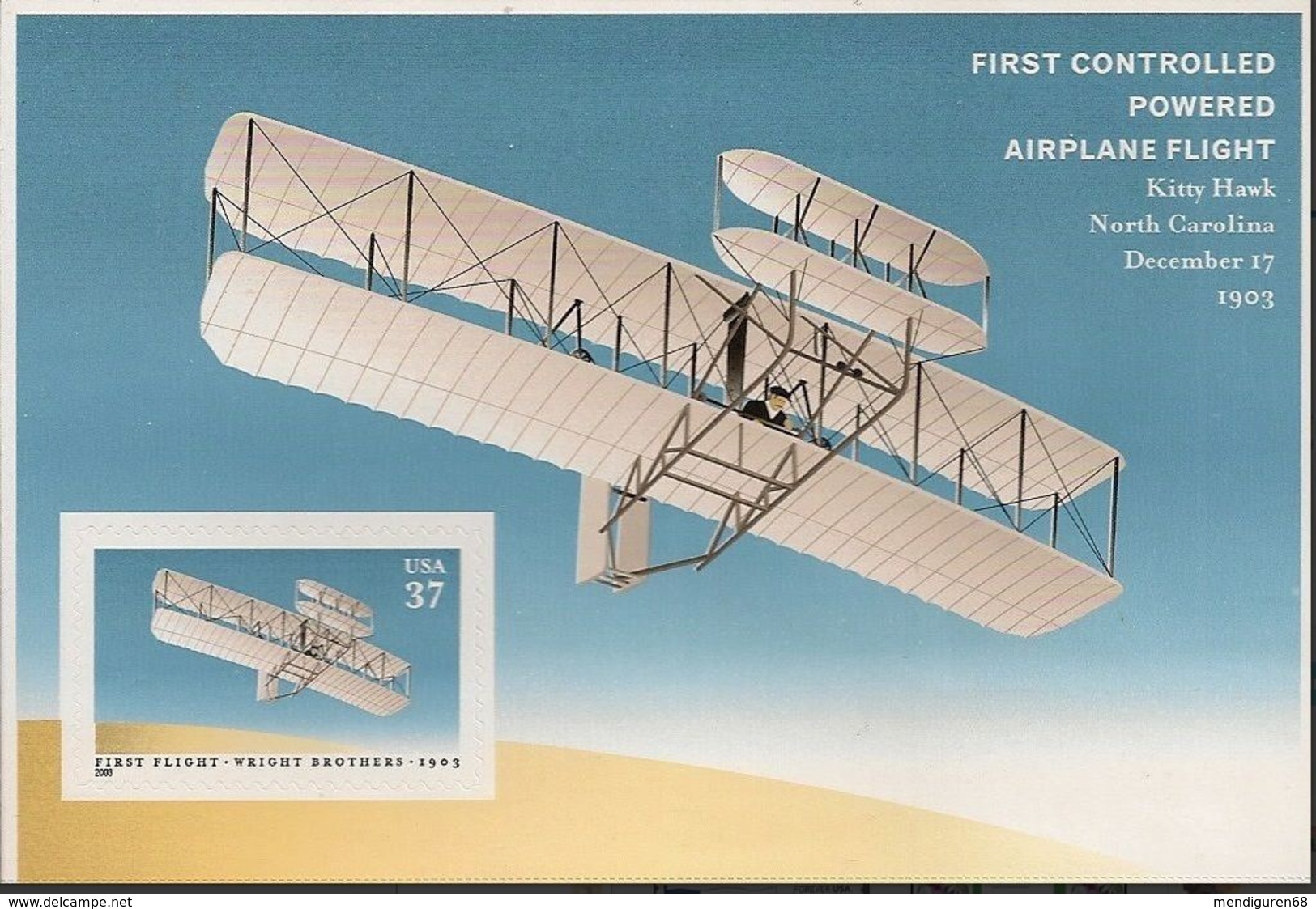 VERINIGTE STAATEN ÉTATS UNIS USA 2003 WRIGHT BROS FLIGHT 37c PANE 1 SC 3783C YV 3477 MI 3743 SG 4285 - Feuilles Complètes