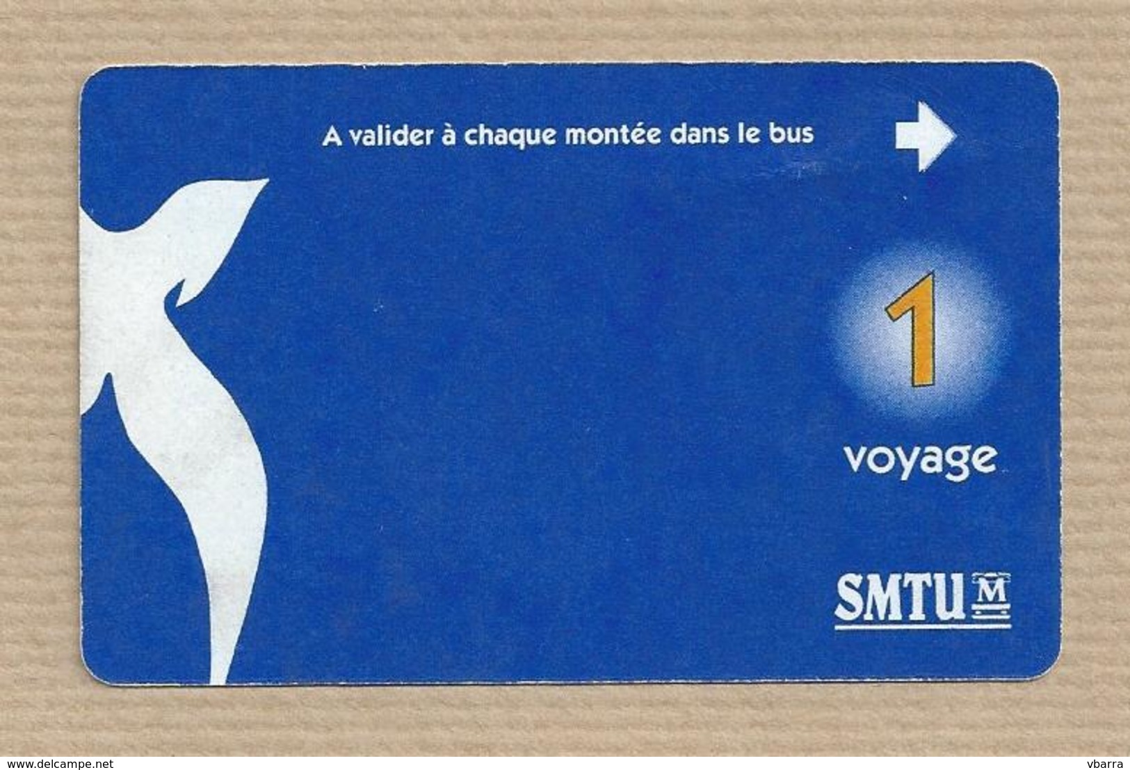 Ticket De Transport (Bus, Tramway) SMTU "1 Voyage" Montpellier - Europa