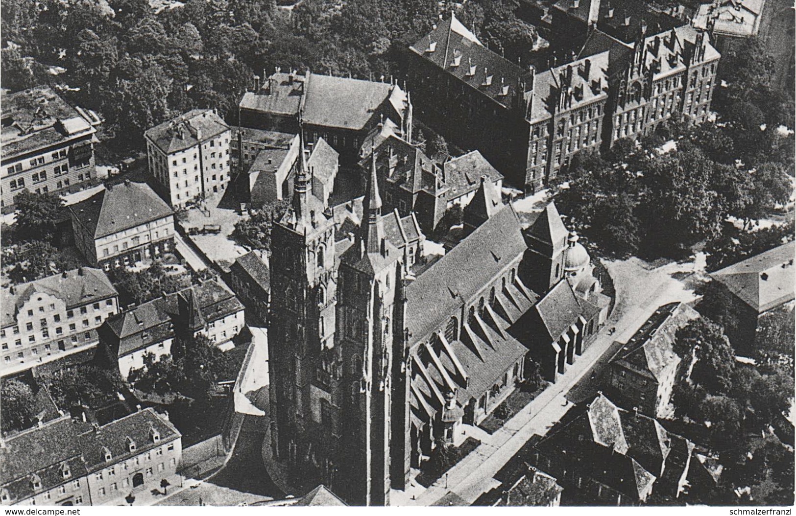 AK Wroclaw Breslau Dom Katedra Kirche Luftbild Fliegeraufnahme Bei Liegnitz Bunzlau Lauban Verlag Der Schlesier Neudruck - Schlesien