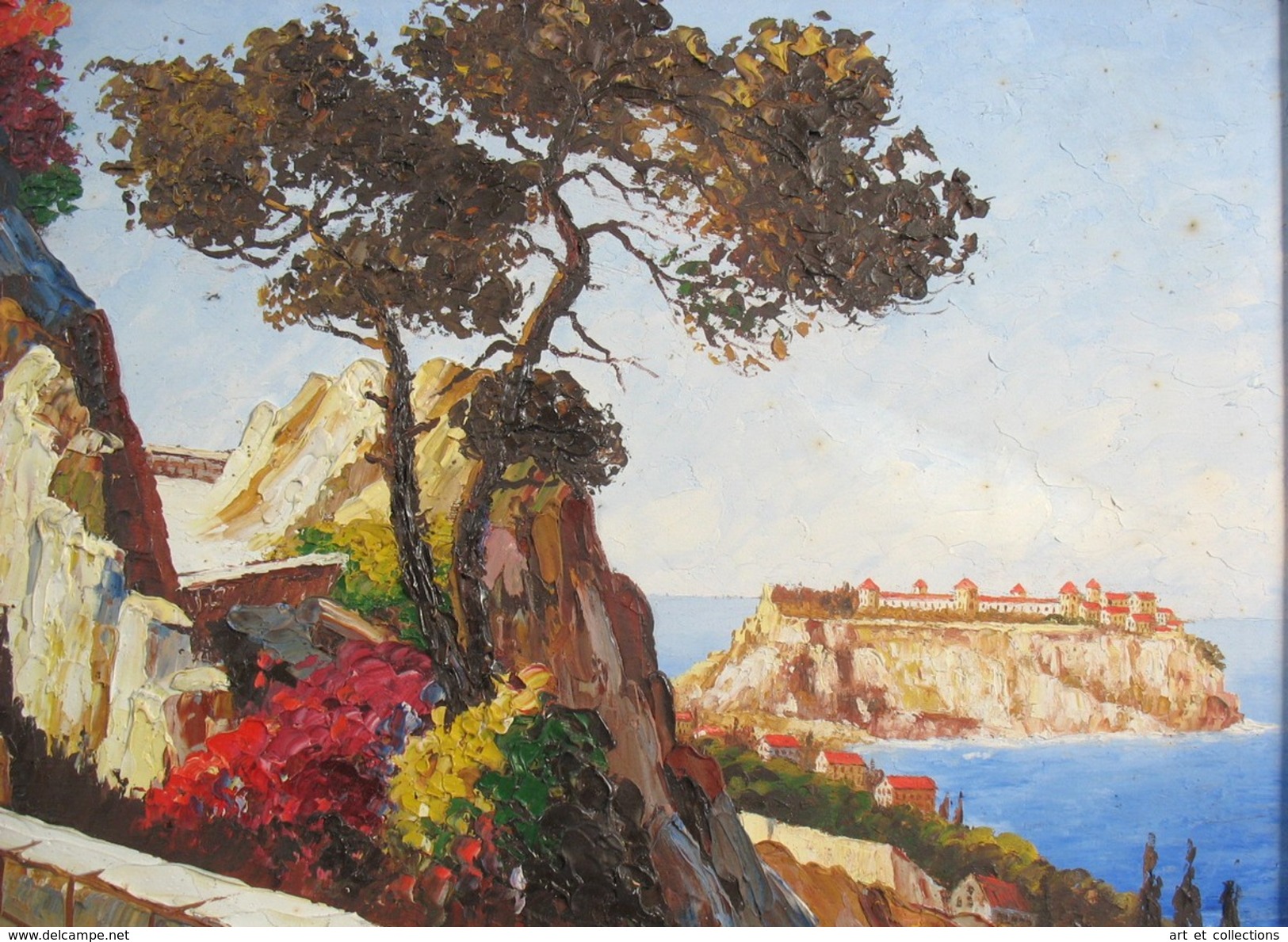 &ldquo;MONACO Par La Moyenne Corniche&rdquo; / Huile De Xavier SAGER - Olieverf