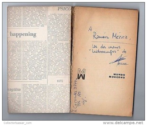 MADI ART 1968 Gyula Kosice Original Autograph Signed Book Arte Hidrocinetico - Other & Unclassified