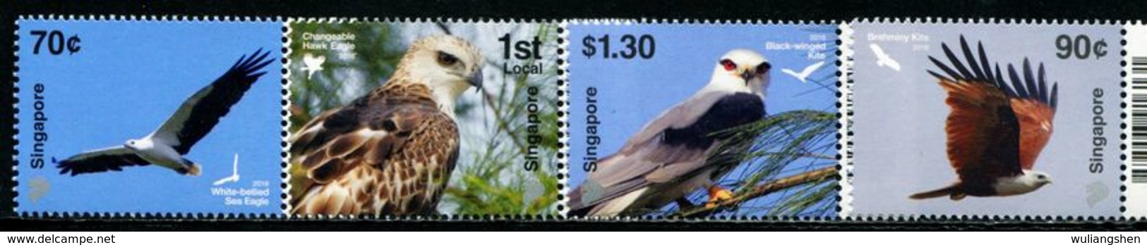 XF1133 Singapore 2016 Birds Raptor 4v MNH - Singapur (1959-...)