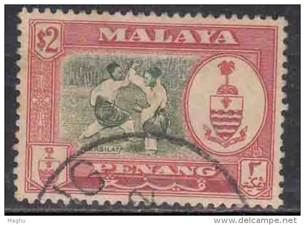 $2 Used Penang, Malaya, Malaysia, 1960, Sport - Penang