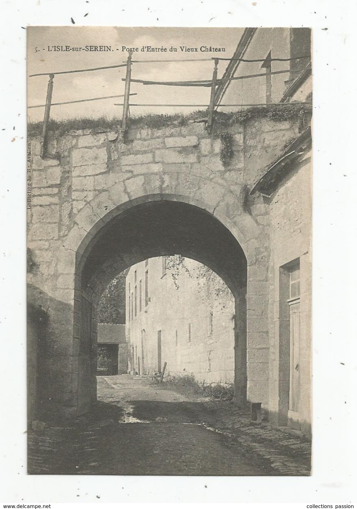 Cp , 89 , L'ISLE SUR SEREIN , Porte D'entrée Du Vieux Château , Vierge - L'Isle Sur Serein