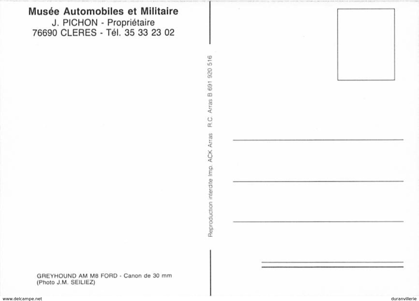76 - CLERES - Militaria Musée Automobile Militaire - Greyhound AM M8 Ford 1942 Canon De 30mm - Clères