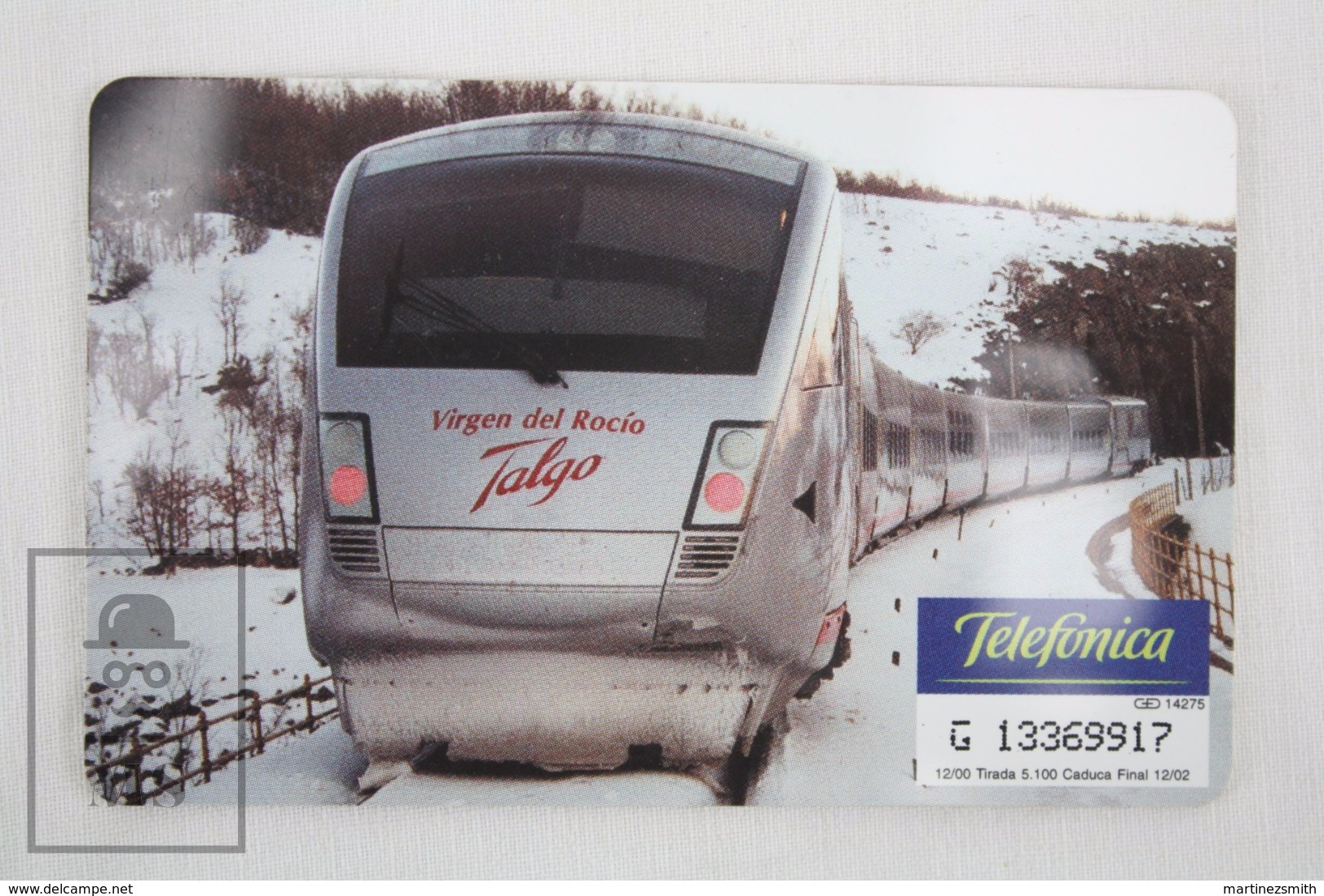Collectible Train Topic Phone Card - Talgo Virgen Del Rocio, Telefonica Spain - Trenes