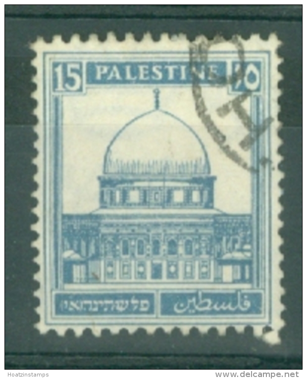Palestine: 1932/44   Buildings    SG108a    15m   Grey-blue   Used - Palestine