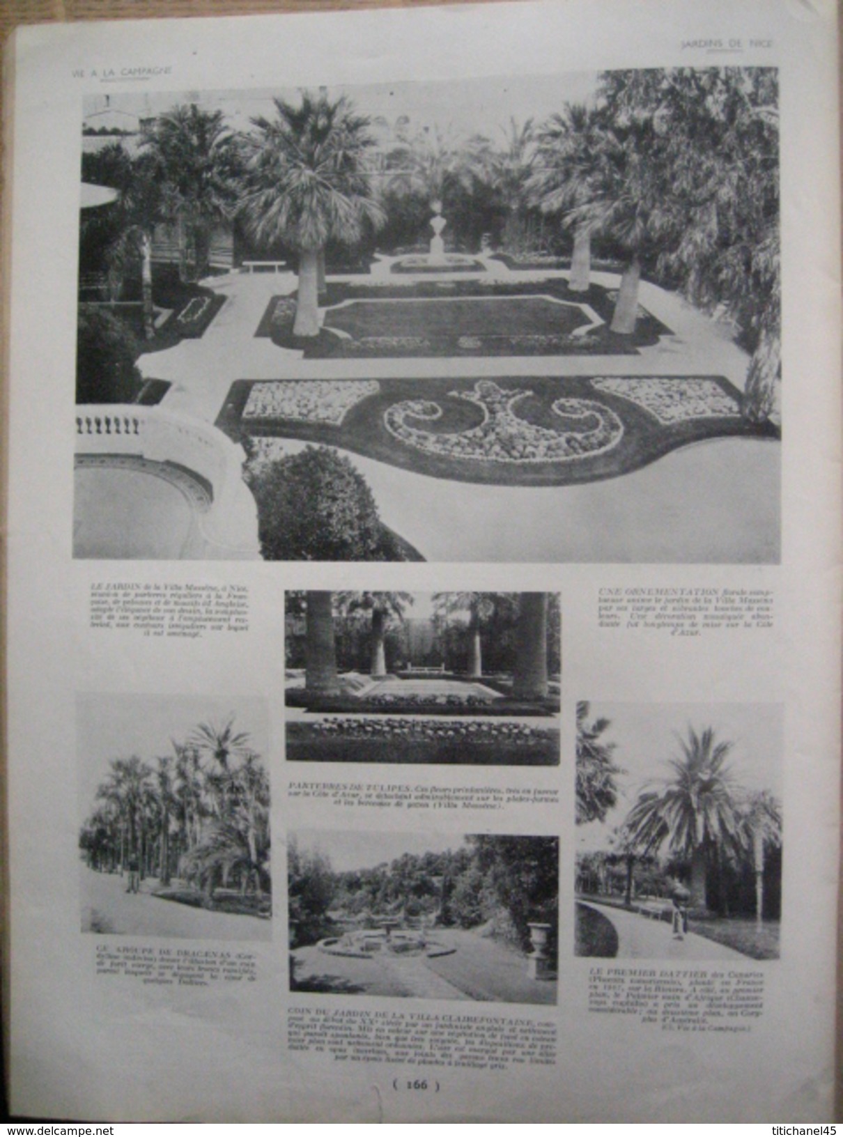 Revue LA VIE A LA CAMPAGNE avril 1935 - Le Chateau de Beaumarchais (Indre-et-Loire) - Jardins de Nice...