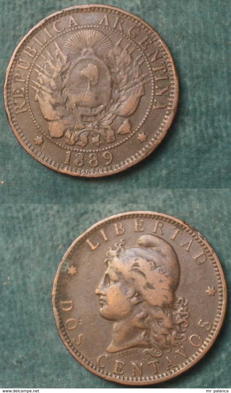 M_p> Argentina 2 Centavos Dos Centavos 1889 Ottimi Rilievi - Argentina