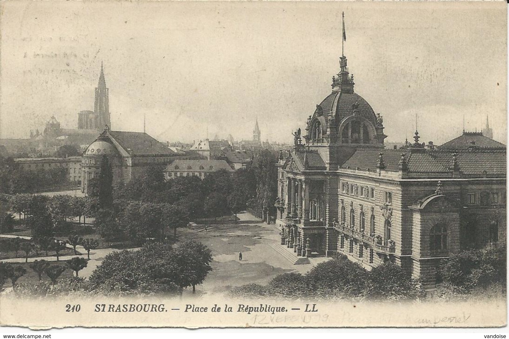 CARTE POSTALE 1928 AVEC TIMBRE AU TYPE SEMEUSE ET CACHET POSTE AUX ARMEES 4 - Cachets Militaires A Partir De 1900 (hors Guerres)