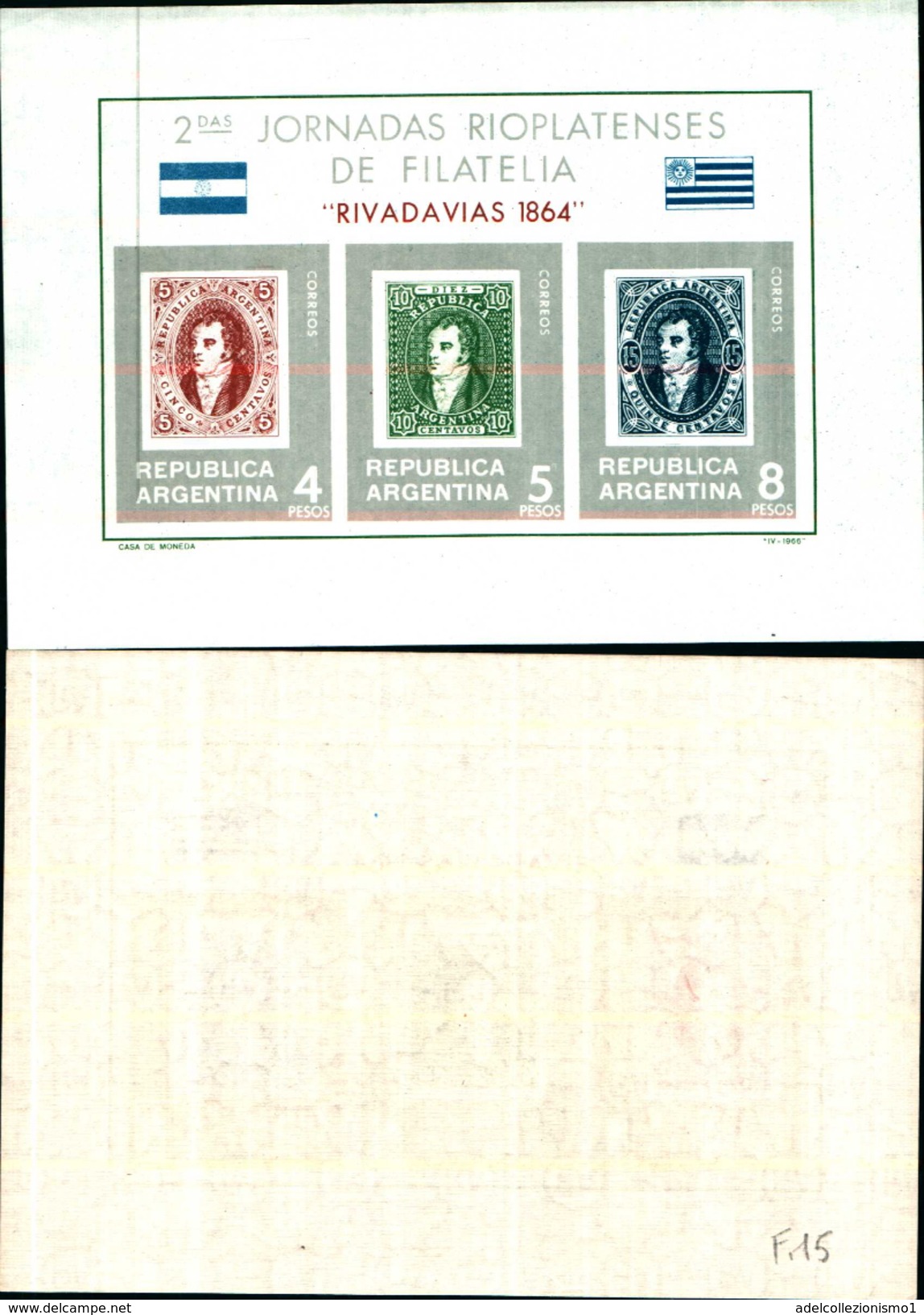 86861)  Argentina Rivadavias 1864 MINI FOGLIO Unmounted MINT MNH - Blokken & Velletjes