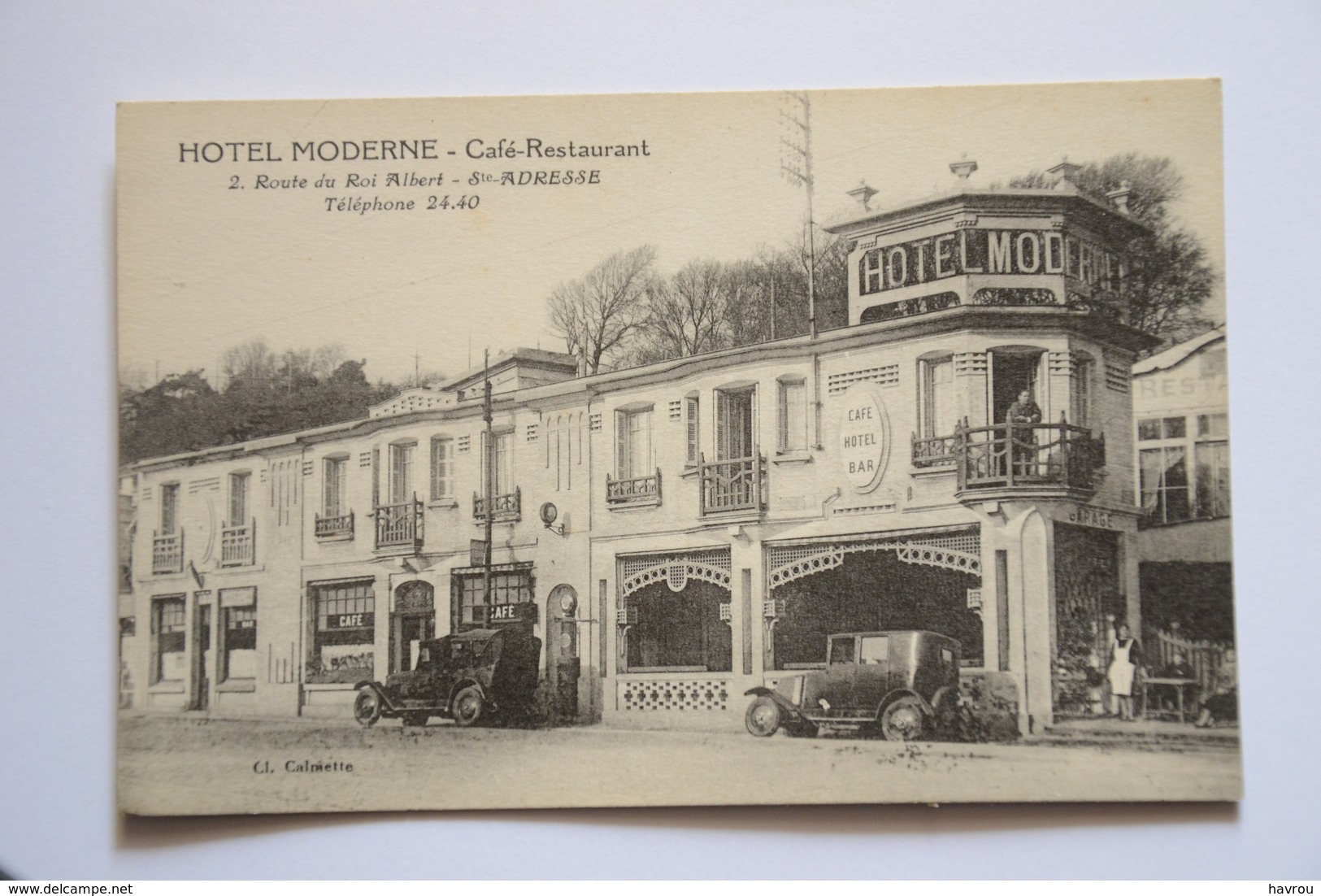 HOTEL MODERNE - Café Restaurant - 2 Route Du Roi Albert Ste Adresse Téléphone 24.40 - Sainte Adresse