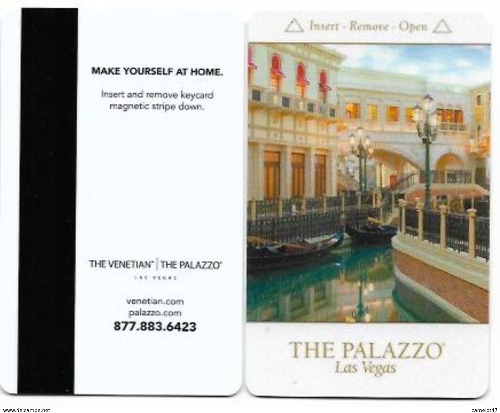 The Palazzo Casino & Hotel, Las Vegas, Used Magnetic Hotel Room Key Card # Palazzo-23 - Cartes D'hotel