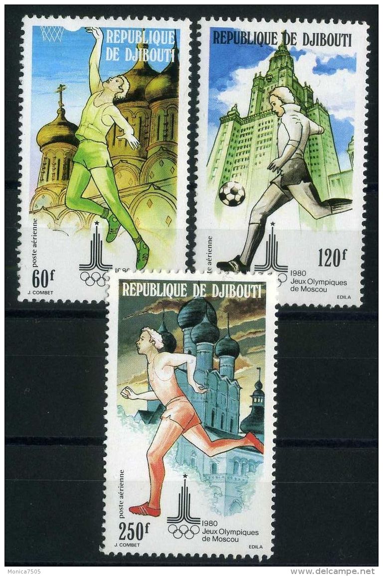 DJIBOUTI (  AERIEN ) : Y&amp;T N°  135/137  TIMBRES  NEUFS  SANS  TRACE  DE  CHARNIERE , A  VOIR - Djibouti (1977-...)