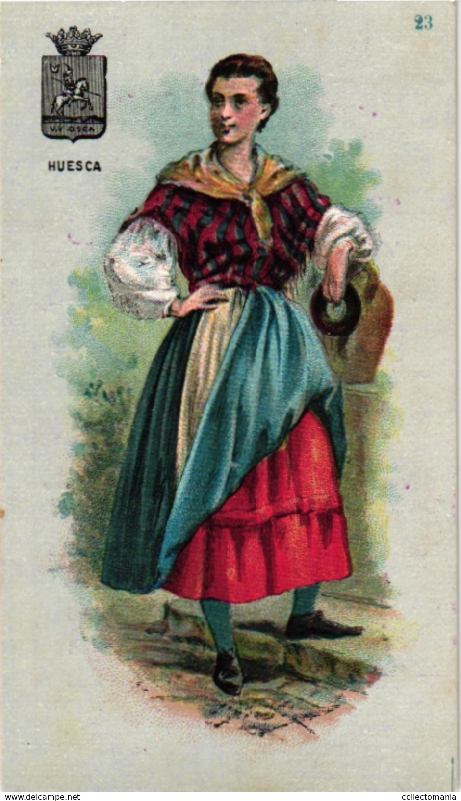 7 Trade Cards Chromo  SPAIN ESPANA PUB  Fabriques de TOURRONS DAUNER La Junquera c1899 FOLKLORE TRAJE