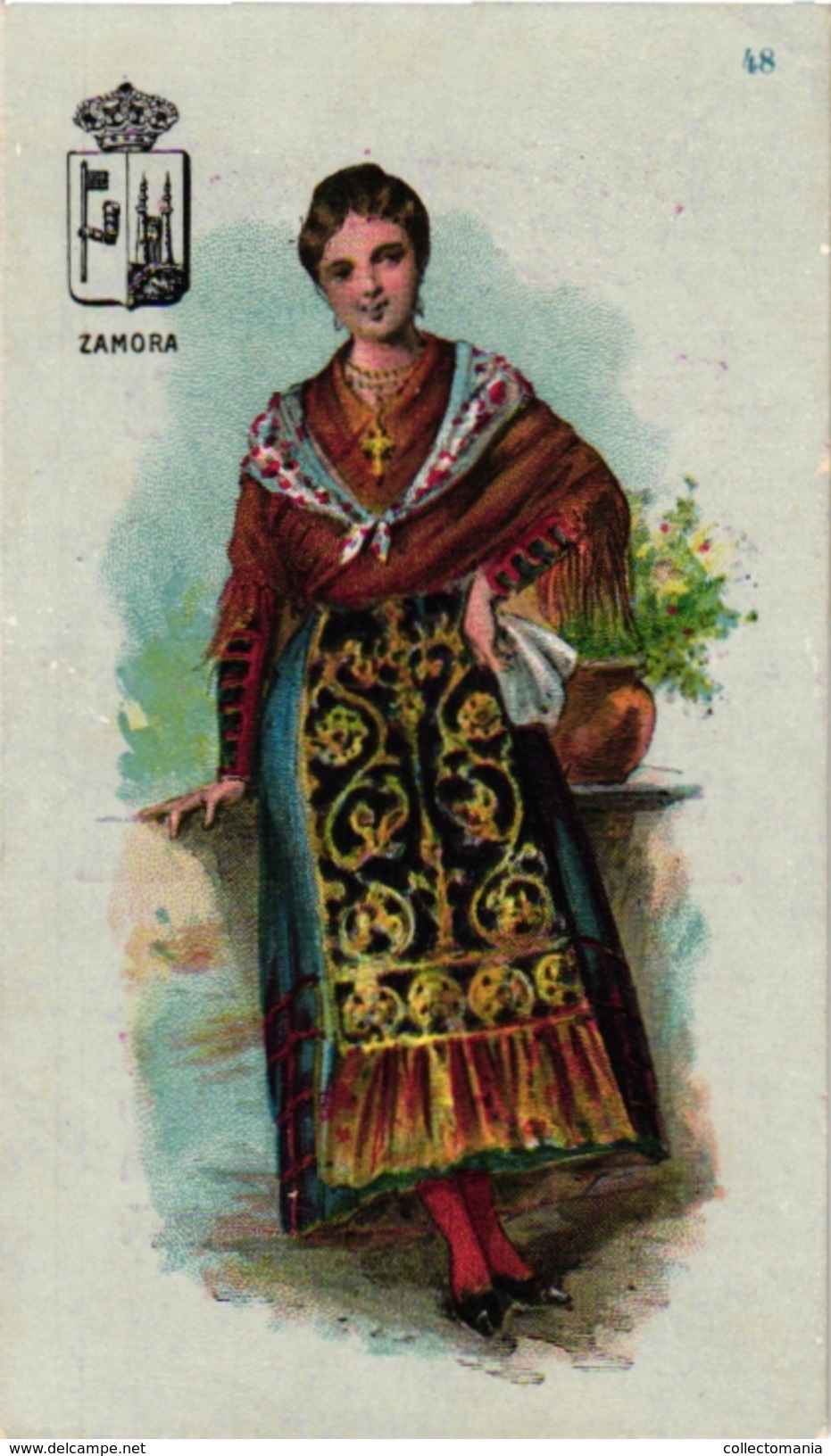 7 Trade Cards Chromo  SPAIN ESPANA PUB  Fabriques de TOURRONS DAUNER La Junquera c1899 FOLKLORE TRAJE