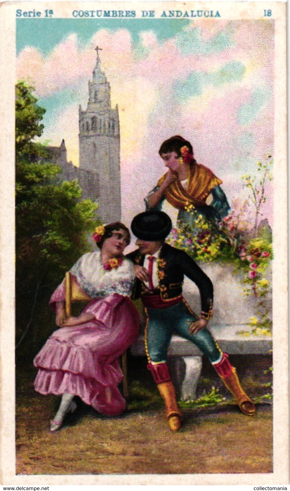 5 Trade Cards Chromo  SPAIN ESPANA PUB  Fabriques De TOURRONS DAUNER La Junquera C1899 COSTUMBRES De ANDALUCIA - Publicités