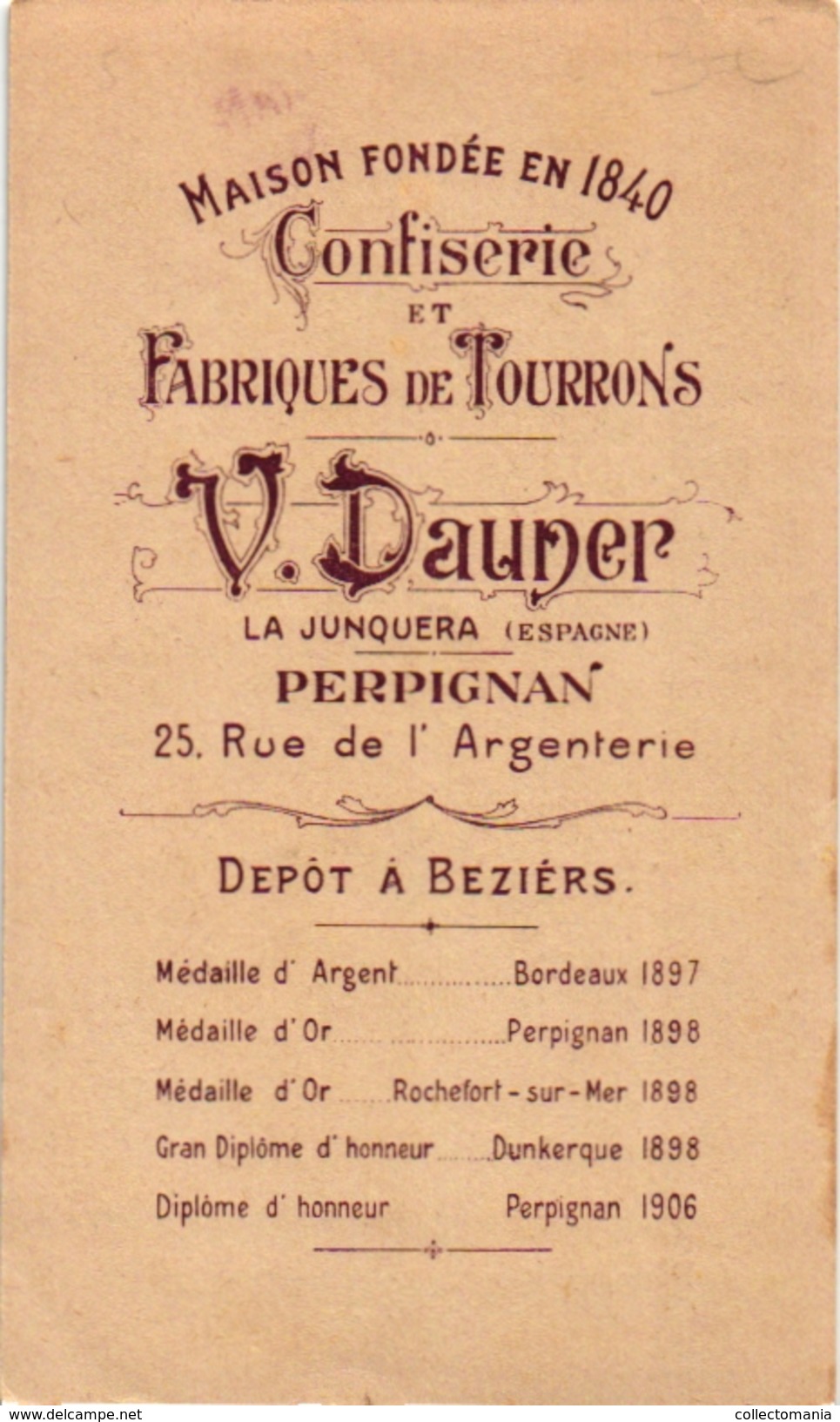 5 Trade Cards Chromo  SPAIN ESPANA PUB  Fabriques de TOURRONS DAUNER La Junquera c1899 COSTUMBRES de ANDALUCIA