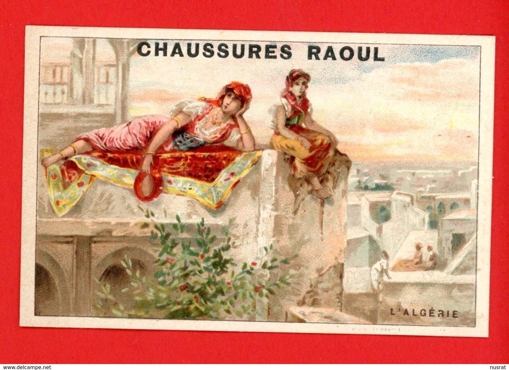 Chocolat Raoul, Chromo Lith. Vieillemard, Tour Du Monde, Algérie - Autres & Non Classés