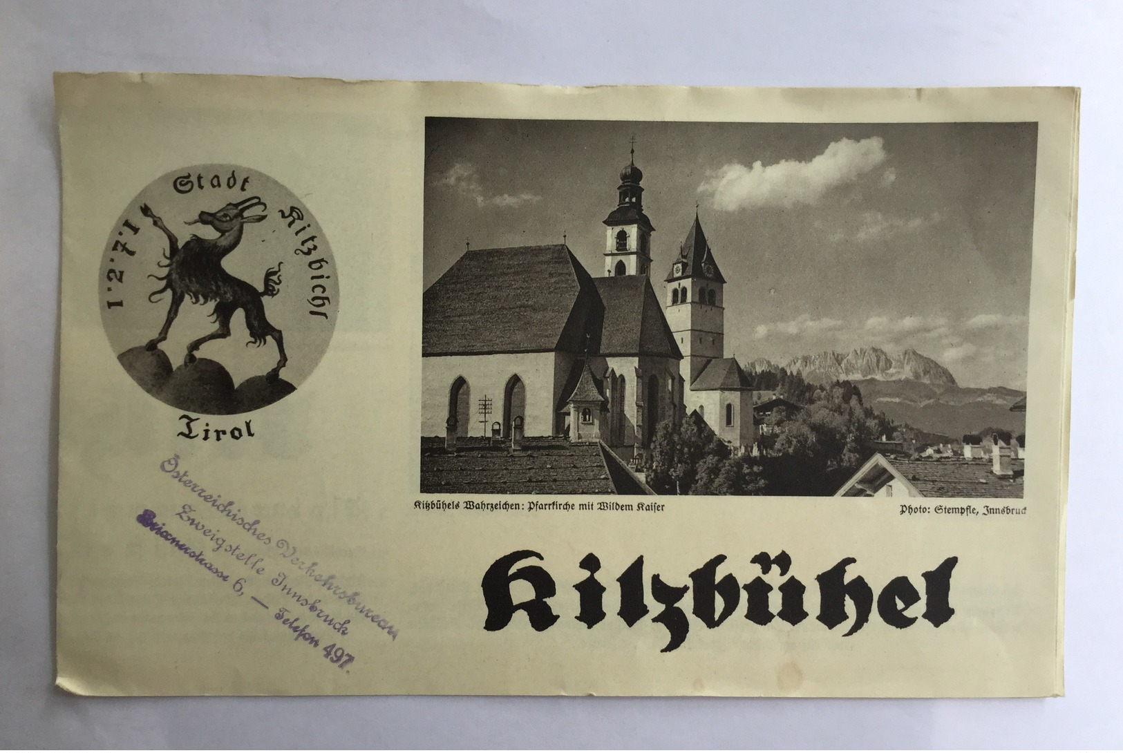 TOURISM BROCHURES   PROSPECT   AUSTRIA  TIROL 1930 -40's - Reiseprospekte